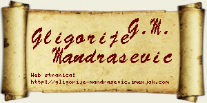 Gligorije Mandrašević vizit kartica